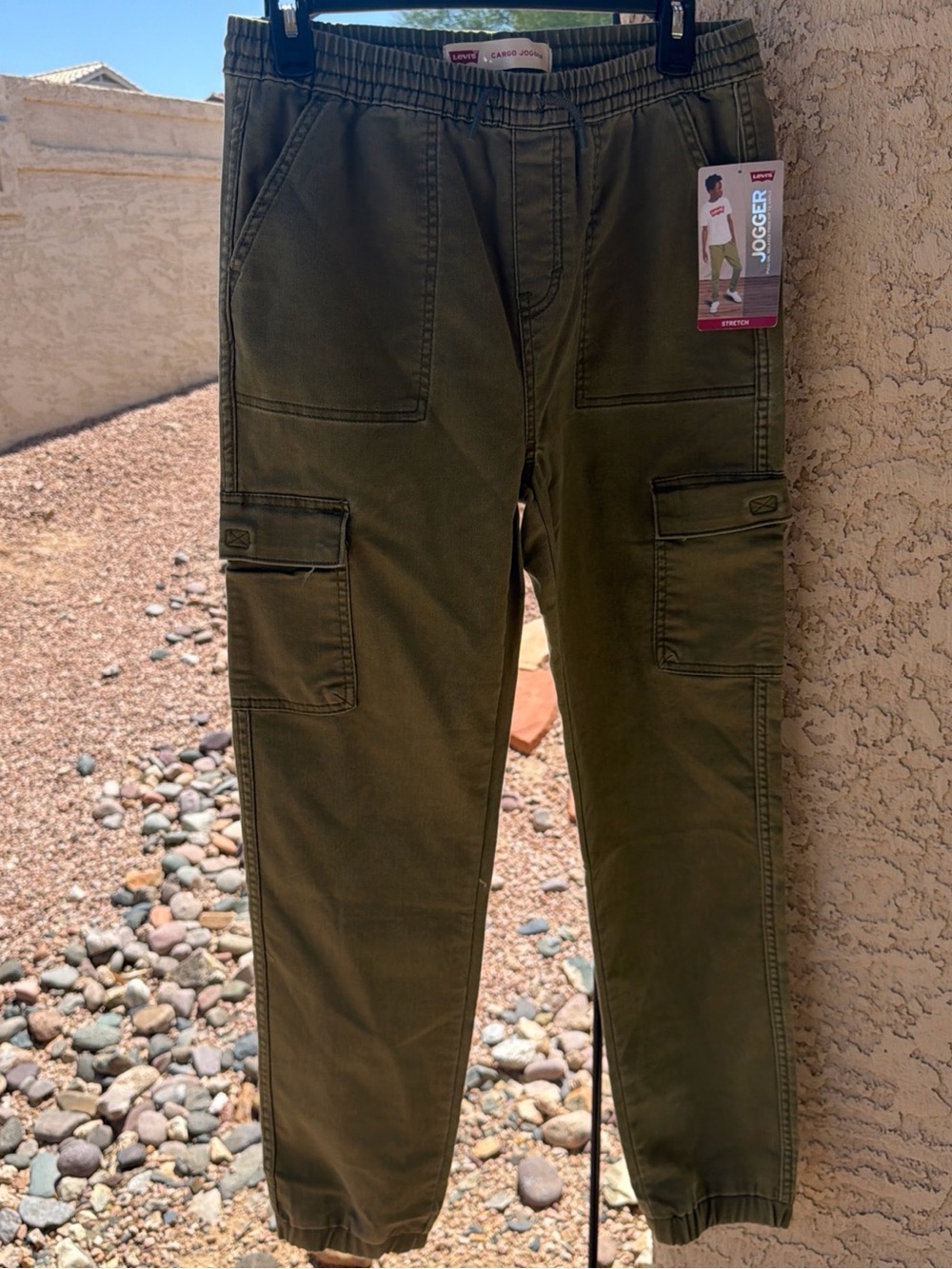 Levi's Olive Green Kids Cargo Jogger Pants XL $48 cc